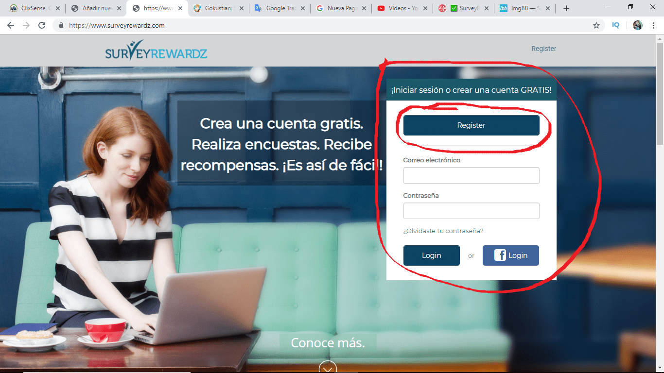 registro surveyrewardz