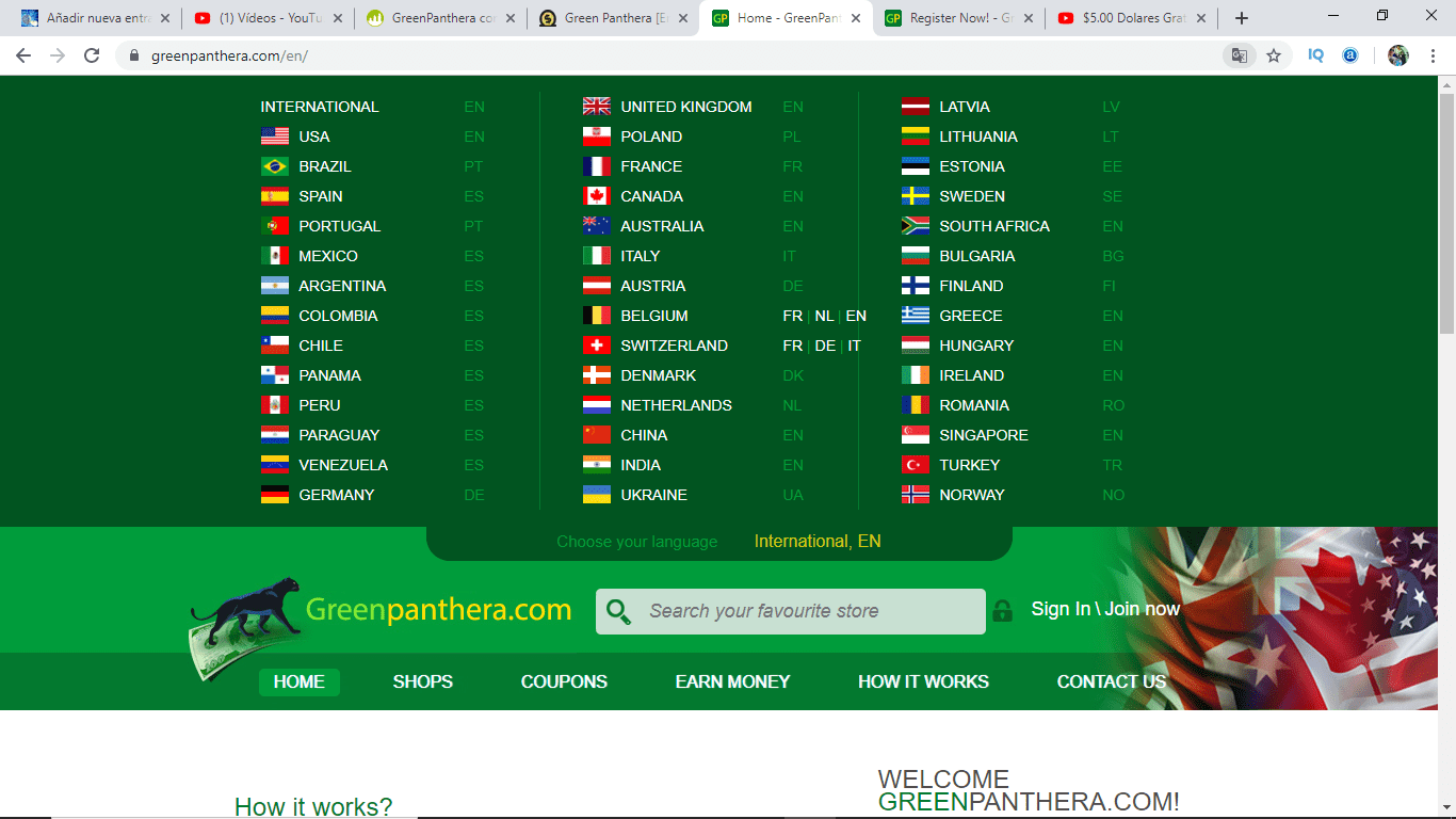 Países Aceptados greenpanthera