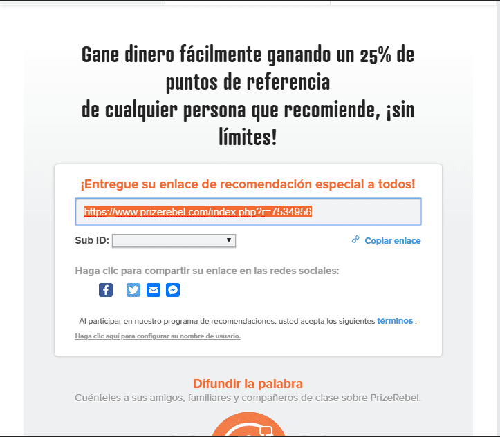 prizerebel gana dinero recomendacion referencia