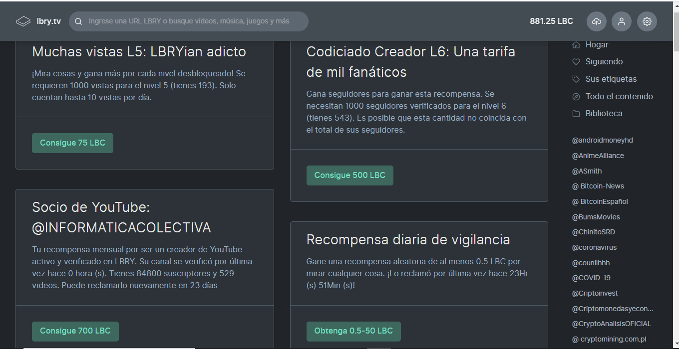Como Funciona Rewards En Lbry TV