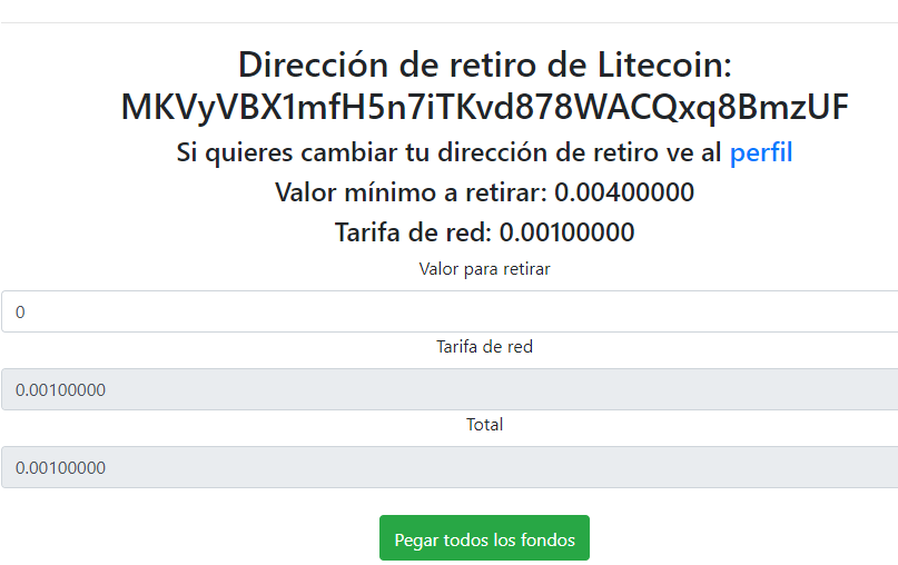 retirar litecoin