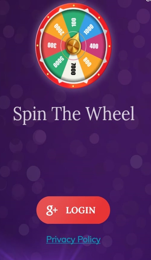 Spin the Wheel registro