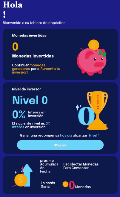 money turn tablero de inversion con las mismas monedas del juego