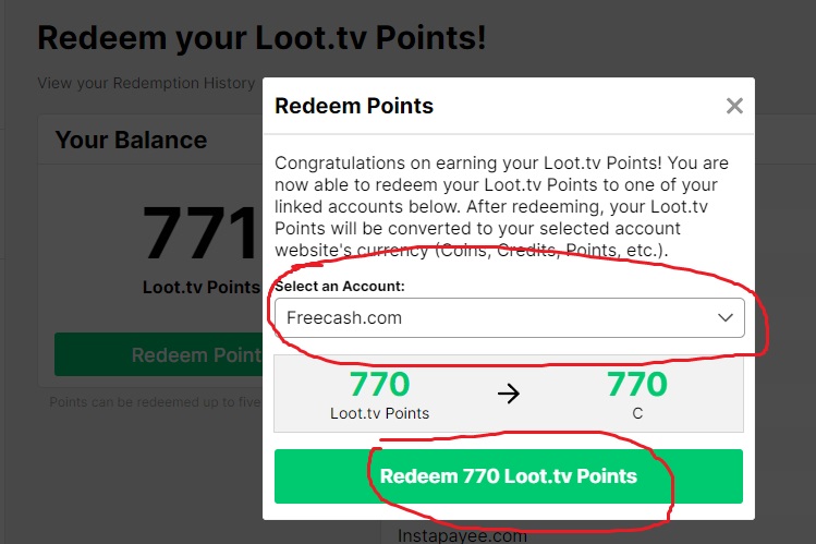 loot.tv freecash parte 2 pasar puntos