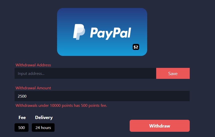 rewardy retirar dinero paypal